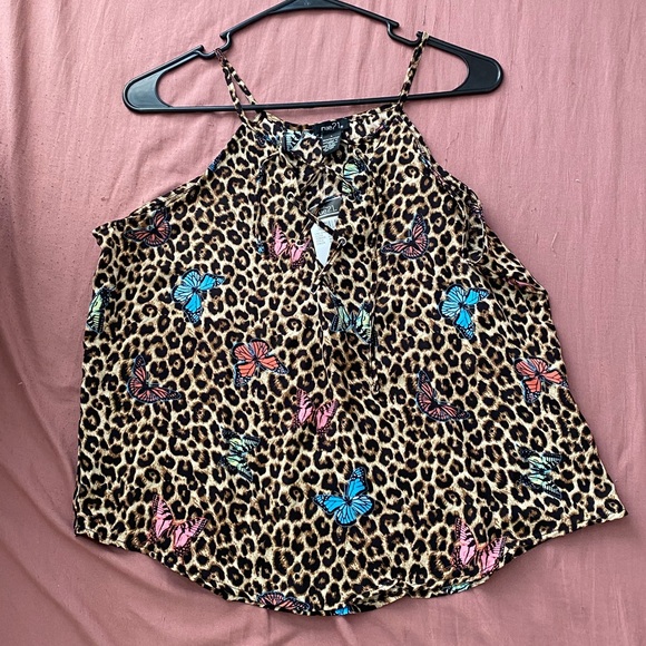 BNWT Leopard Butteryfly Blouse - Picture 1 of 3